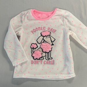 Primark - Poodle Hair Design Long Sleeve Sweater - Pink & White